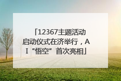12367主题活动启动仪式在济举行，AI“悟空”首次亮相
